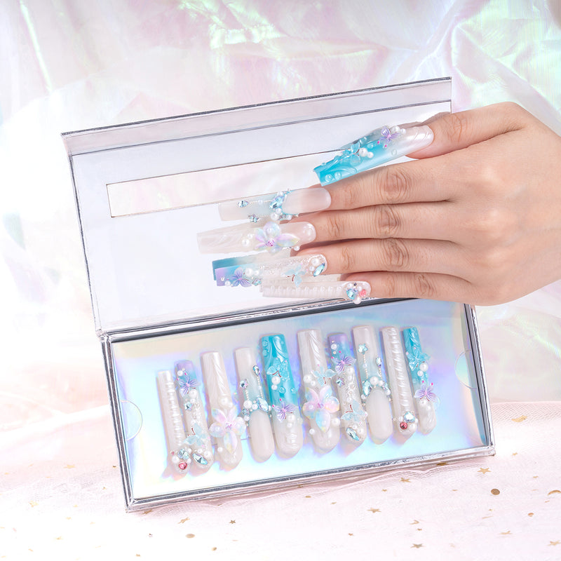 Coastal Mirage  Handmade Nails MG514