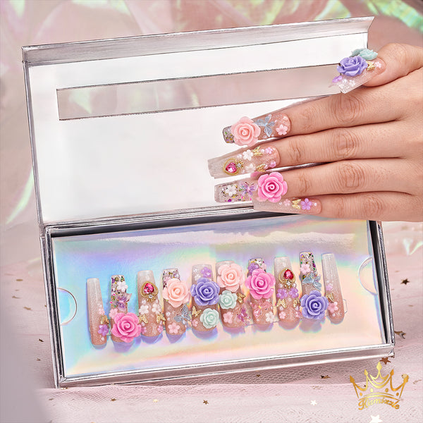 Rose Wonderland Handmade Nails MG263