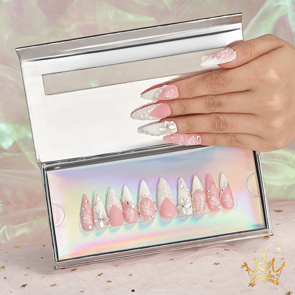 Crystal Petals  Handmade Nails MG468