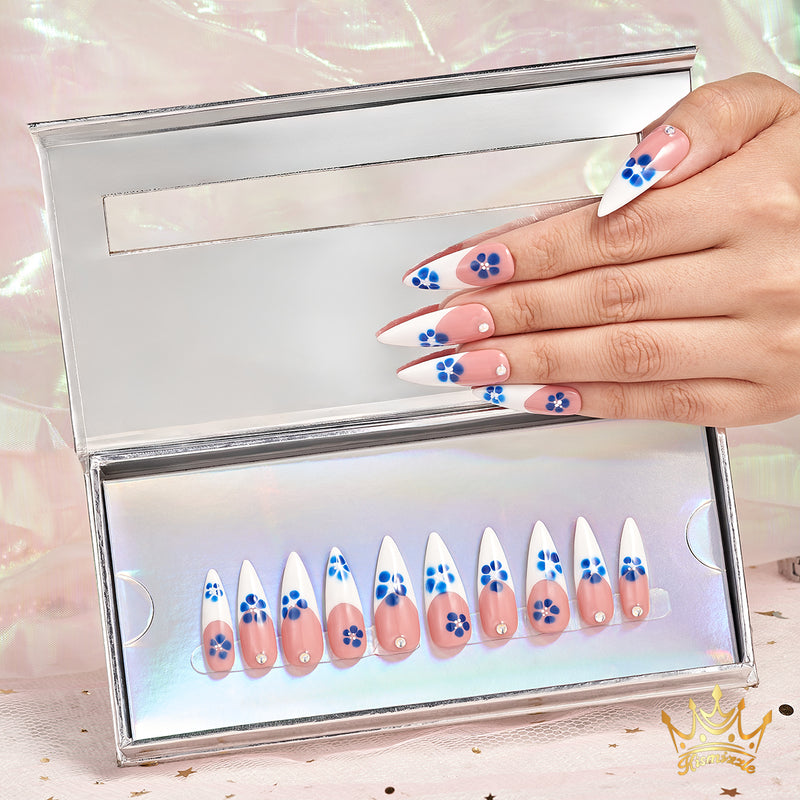 Midnight Petal Handmade Nails MG439