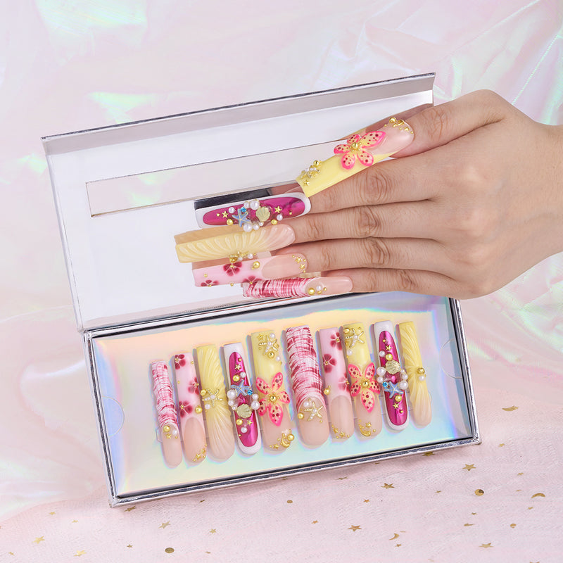 Midsummer Bloom Handmade Nails MG533
