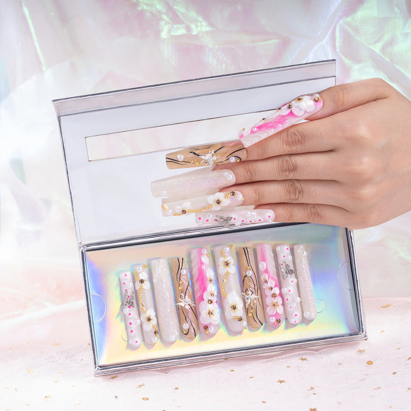 Rosy Murmurs Handmade Nails MG510