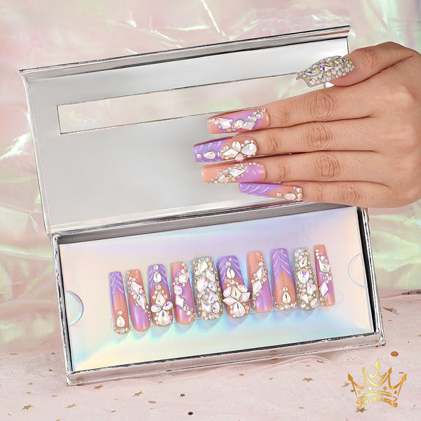 Lavender Illusion Handmade Nails MG451