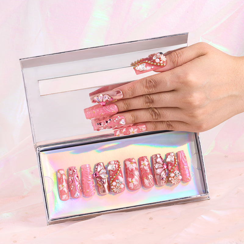 Aurora Petal Dance Handmade Nails MG579