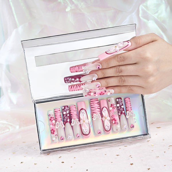 Forbidden Pink Handmade Nails MG506