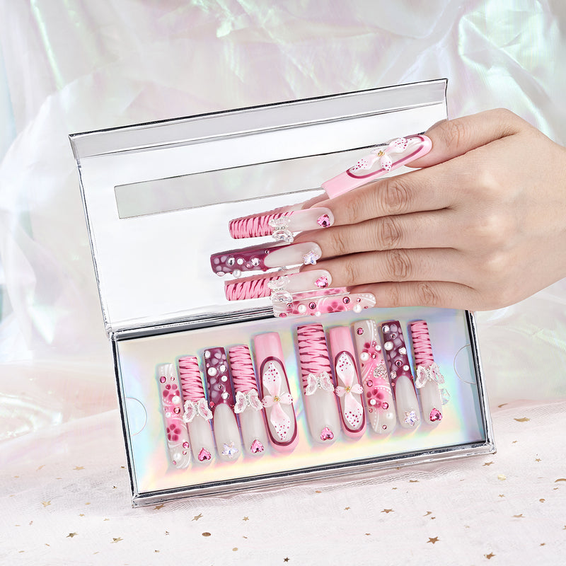 Forbidden Pink Handmade Nails MG506
