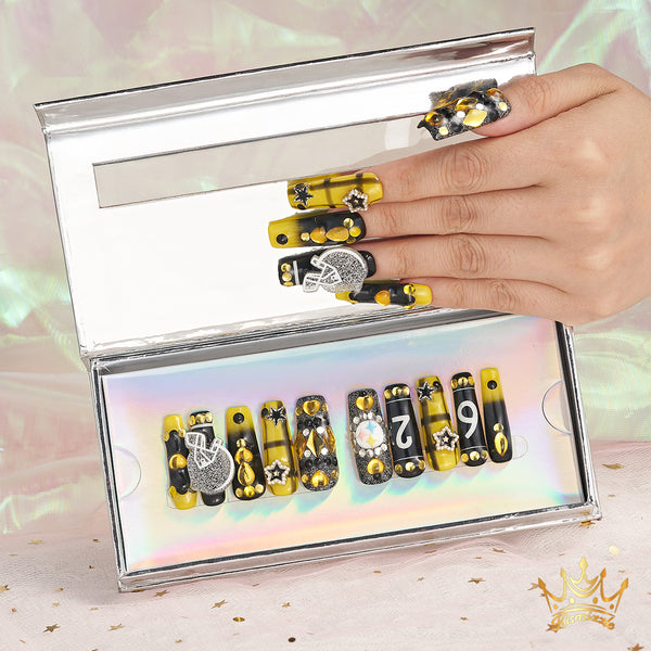 Pittsburgh Pride Handmade Nails MG459