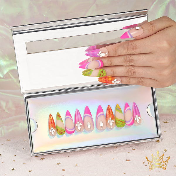 Sunset Swirl Handmade Nails MG465