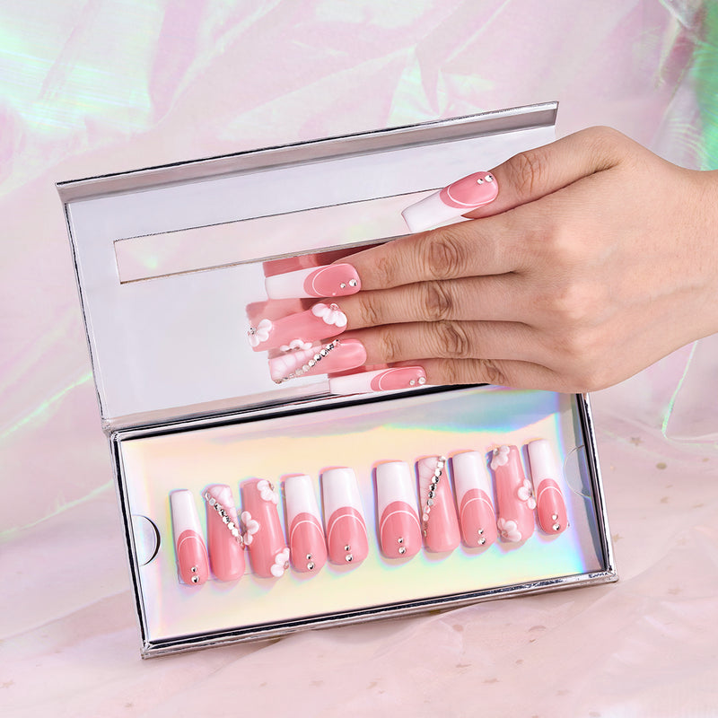 Cherry Cream Handmade Nails MG558