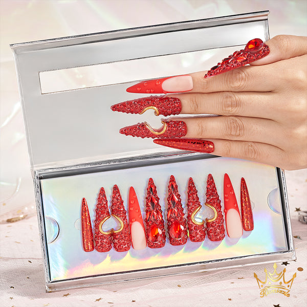 Red-dy Gaga Handmade Nails MG405