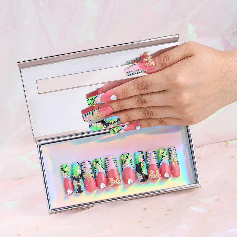 Electric Bloom Handmade Nails MG572
