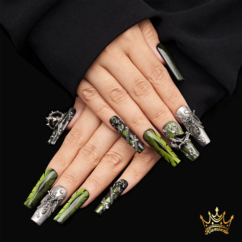 Green with Envy Handmade Nails MG416