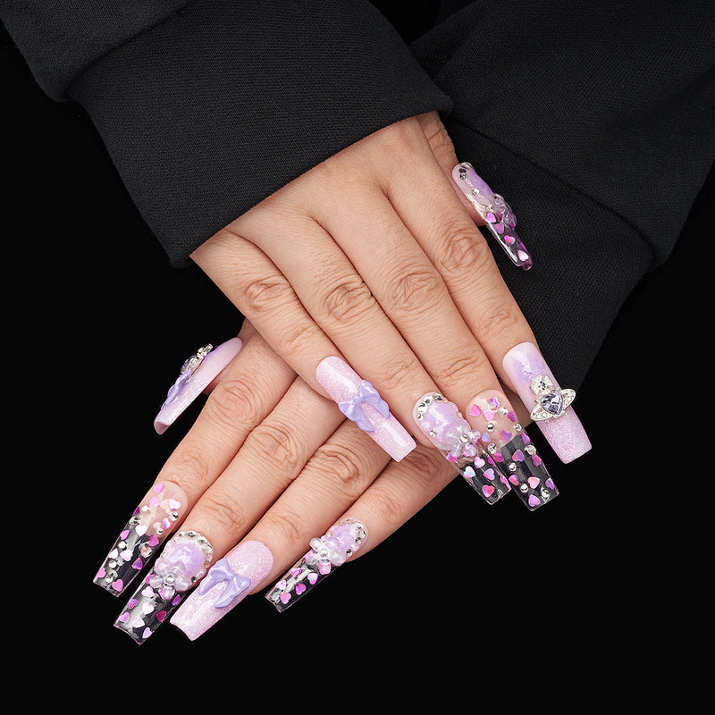 Lilac Whisper Handmade Nails MG487