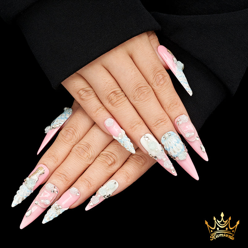 Cinderella’s Bloom Handmade Nails MG464