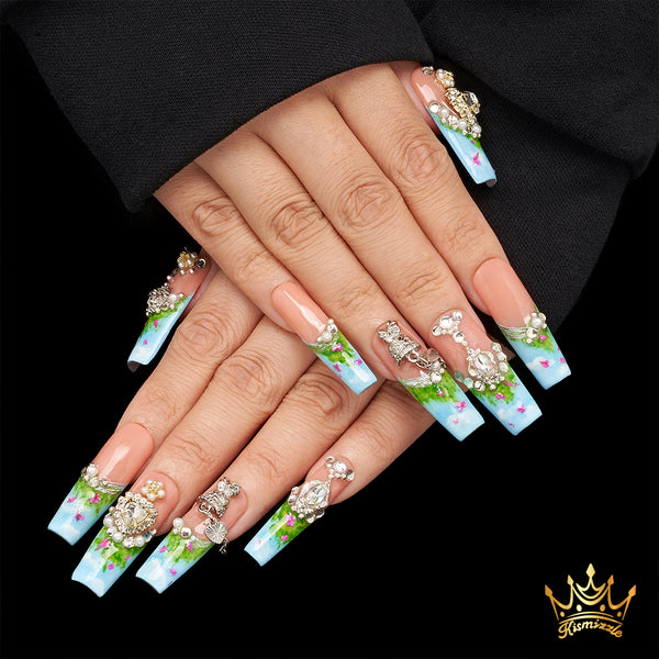 Blue-tiful Day  Handmade Nails MG425