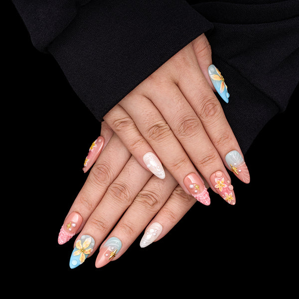 Rosy Shell Handmade Nails MG603