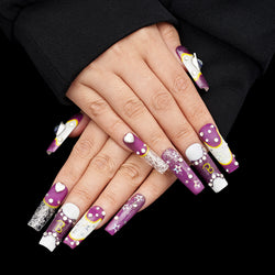 Raven's Starry Night Handmade Nails MG476