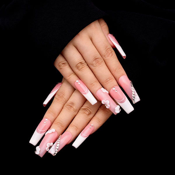 Cherry Cream Handmade Nails MG558