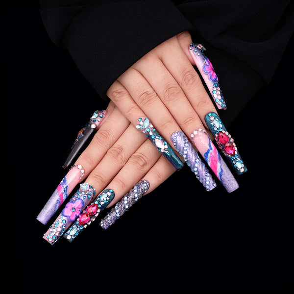 Enchanted Bloom Handmade Nails MG536