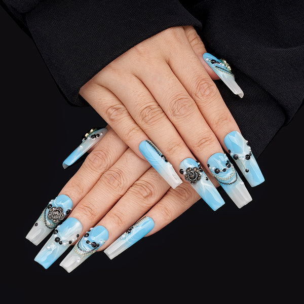 Sapphire Handmade Nails MG484