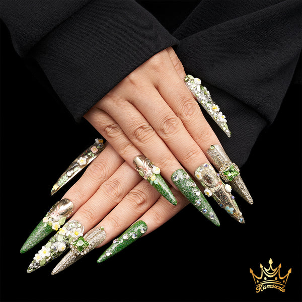 Forest Mirage Handmade water Nails MG444