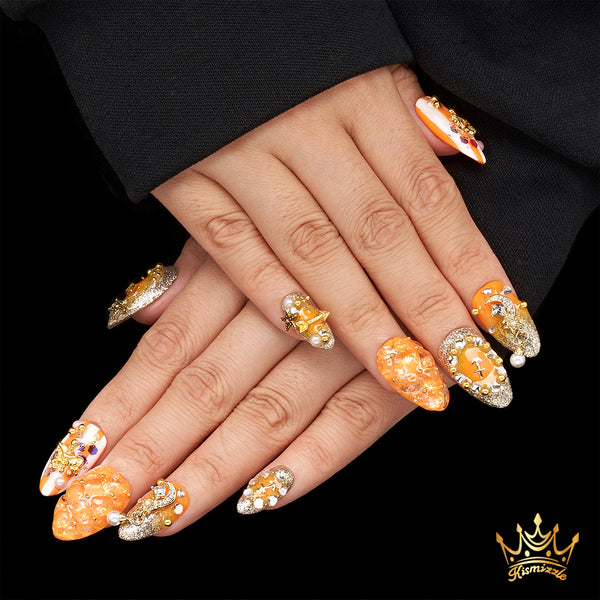 Sagittarius Arrow of Fate Handmade Nails MG414