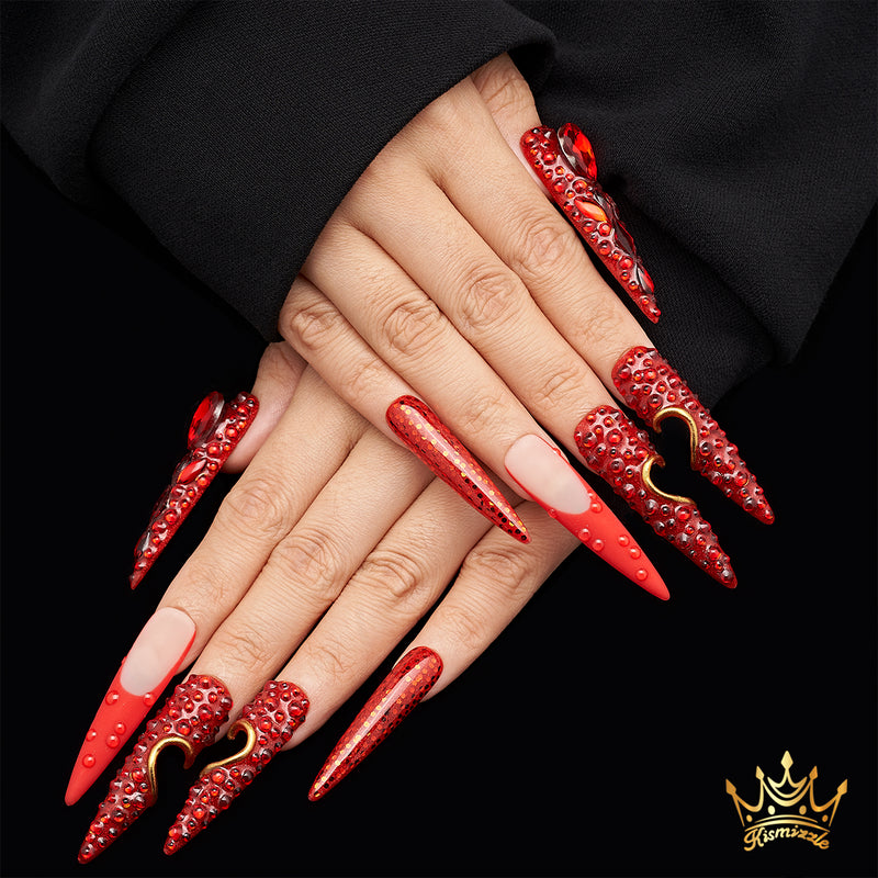 Red-dy Gaga Handmade Nails MG405