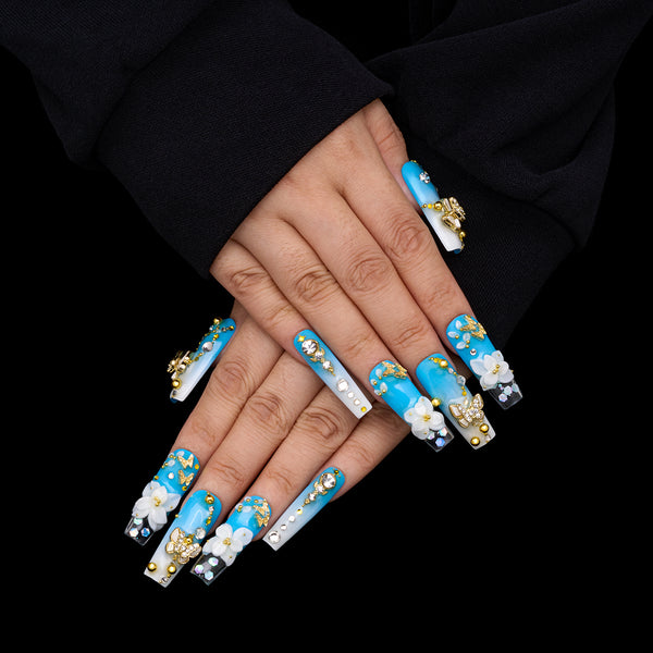 Frozen Petals Handmade Nails MG575