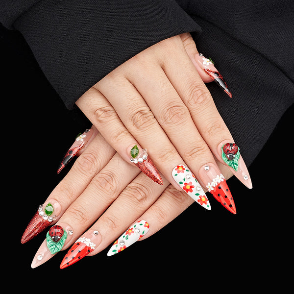 Ladybug Parade Handmade Nails MG475