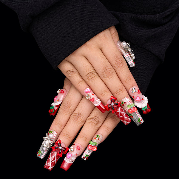 Cherry Bomb Dance Handmade Nails MG592