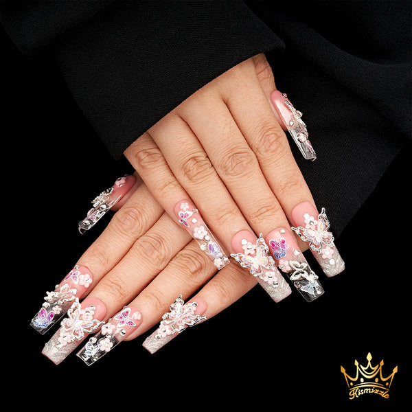 Pink Wings Handmade Nails MG462