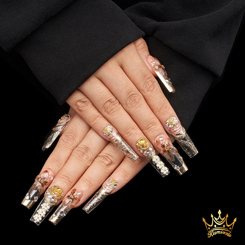 Rococo Garden Handmade Nails MG436