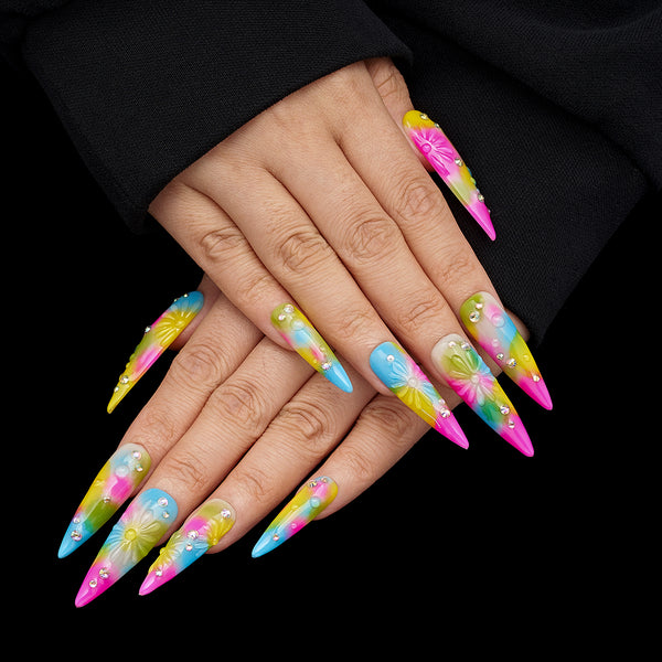 Floral Fantasy Handmade Nails MG466