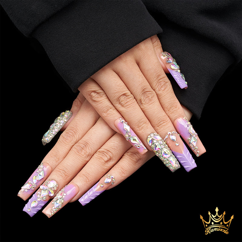 Lavender Illusion Handmade Nails MG451