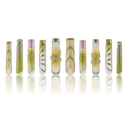 Emerald Bloom Handmade Nails MG352
