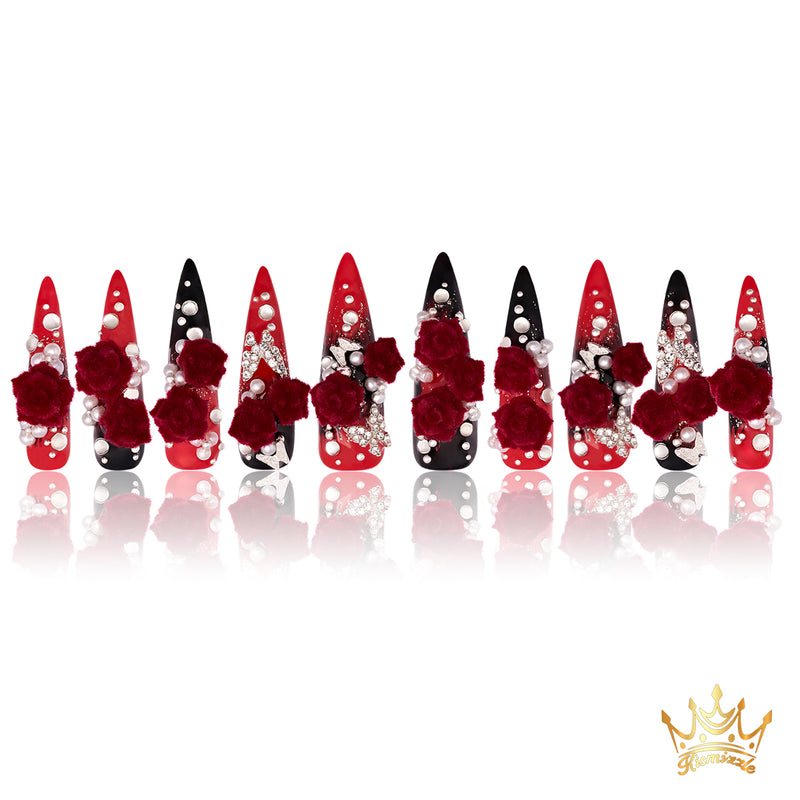 Rose Dagger Handmade Nails MG392