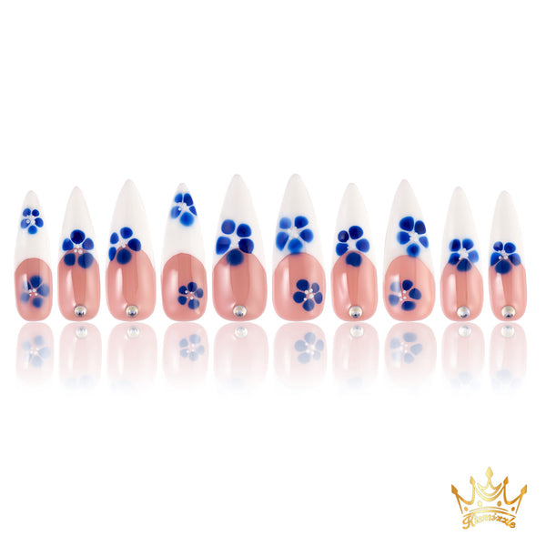 Midnight Petal Handmade Nails MG439