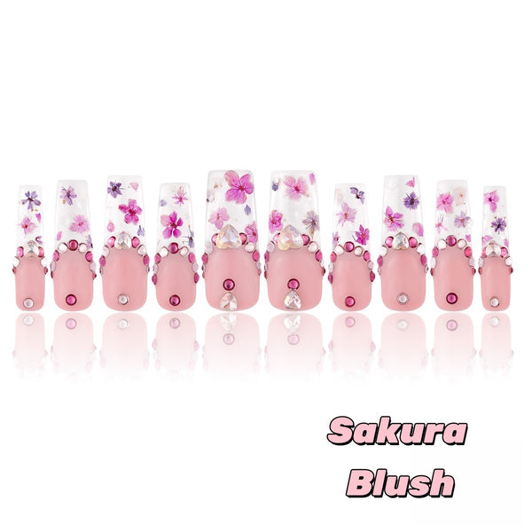 Sakura Blush Handmade Nails MG446