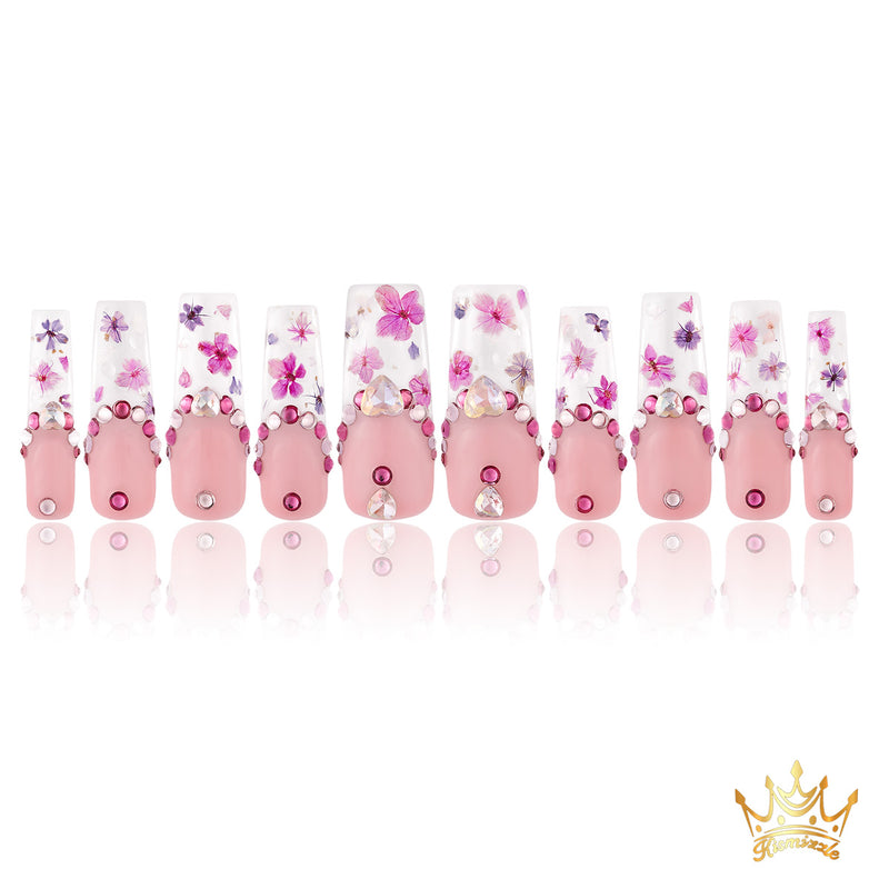 Sakura Blush Handmade Nails MG446