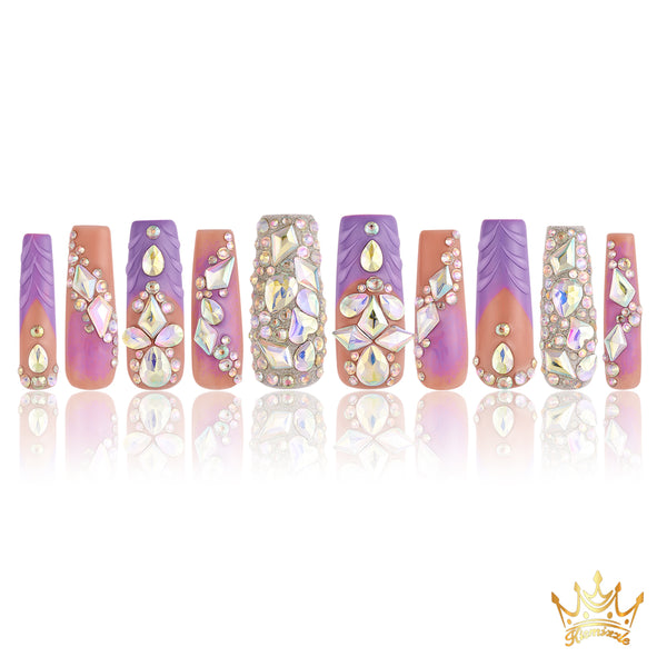 Lavender Illusion Handmade Nails MG451