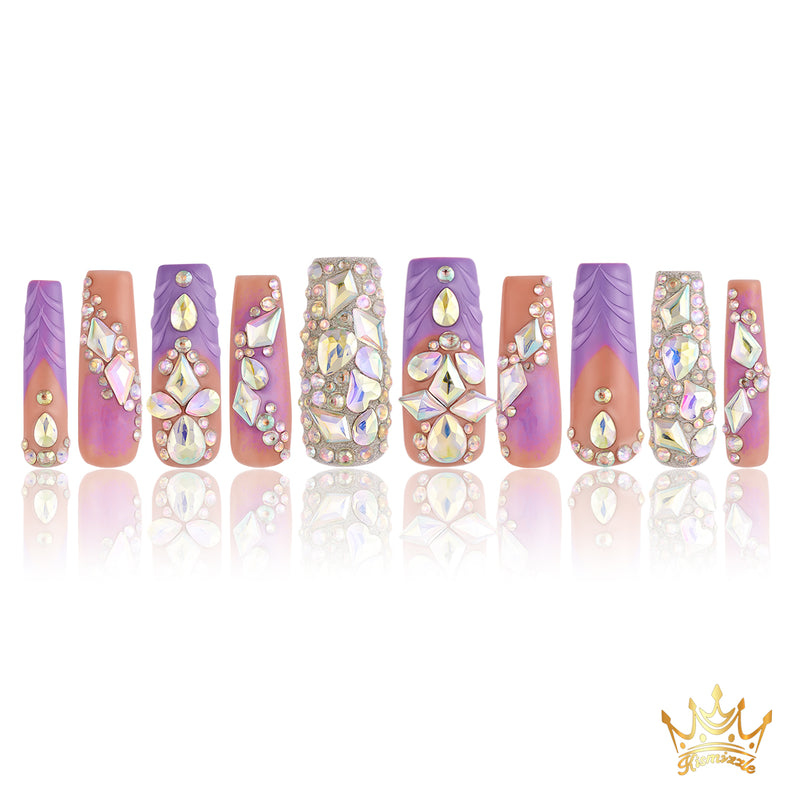 Lavender Illusion Handmade Nails MG451