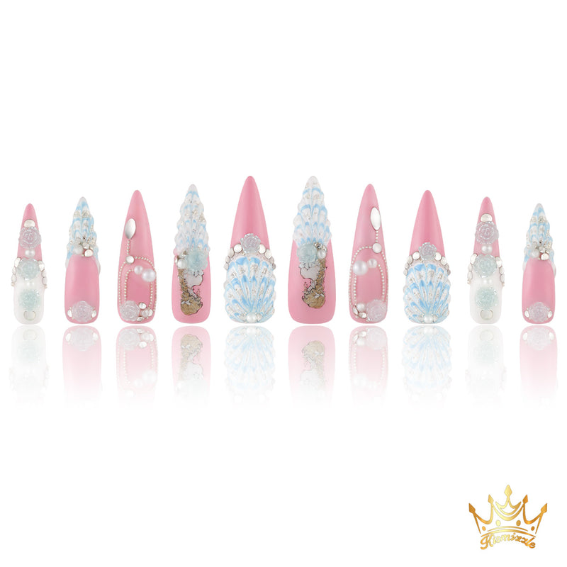 Cinderella’s Bloom Handmade Nails MG464