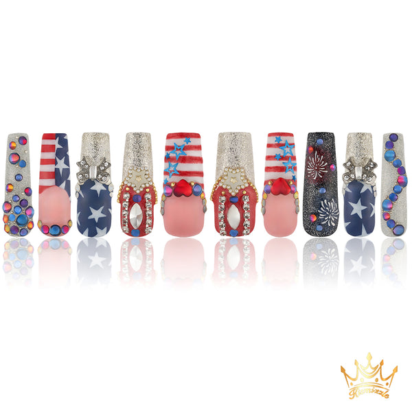 Born to Shine USA Handmade Nails MG467