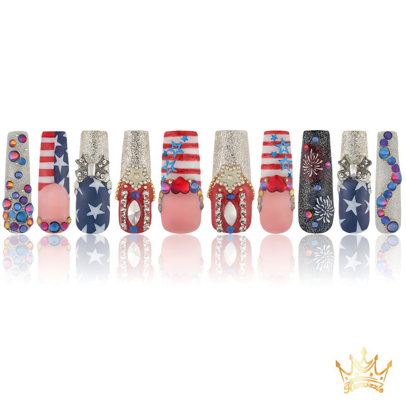Born to Shine USA Handmade Nails MG467