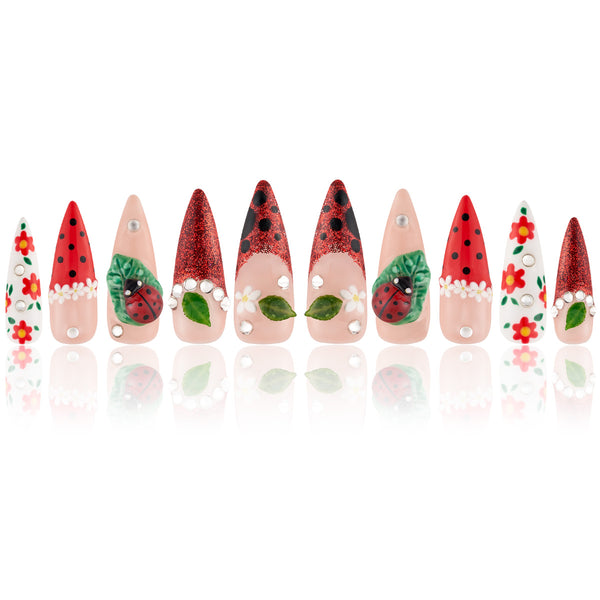 Ladybug Parade Handmade Nails MG475