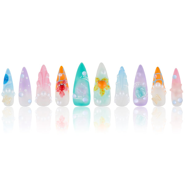 Shell Candy Princess Handmade Nails MG492
