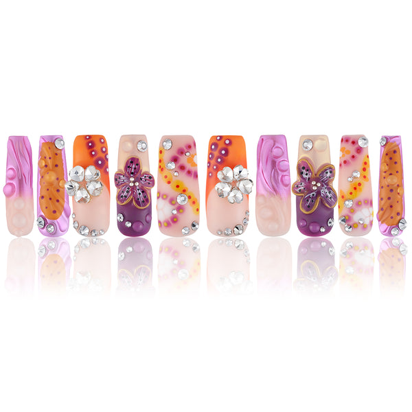 Sahara Sunset Handmade Nails MG496