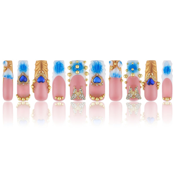 Blue Ocean Tear Handmade Nails MG500