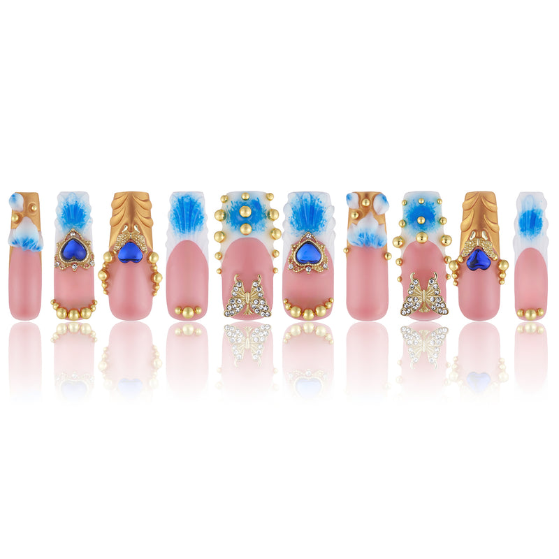 Blue Ocean Tear Handmade Nails MG500