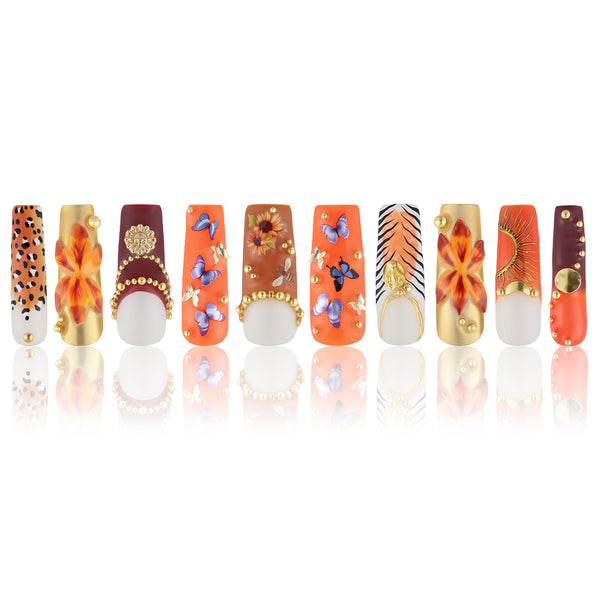 Golden Jungle Handmade Nails MG501